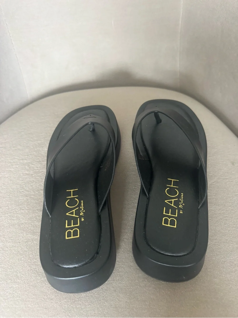 BEACH by Matisse Black Platform Flip Flop Sandals